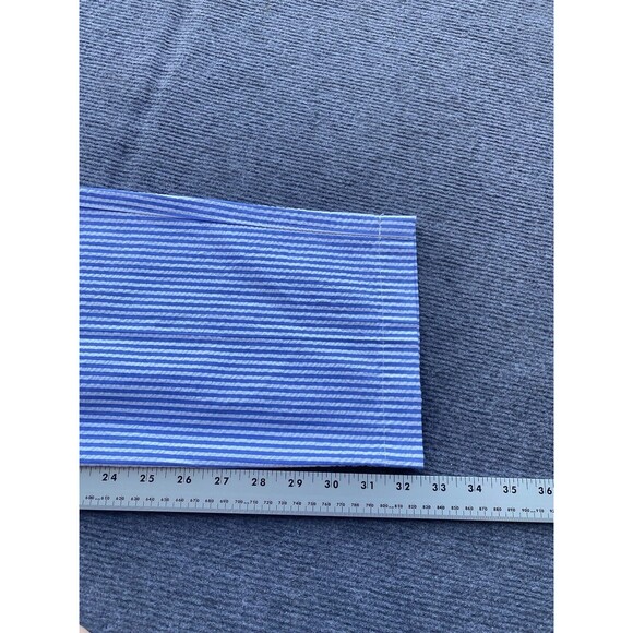 JCP JC Penney Seersucker Pants Blue White Stripe Beach Preppy Summer Mens 32x32 - Picture 9 of 11